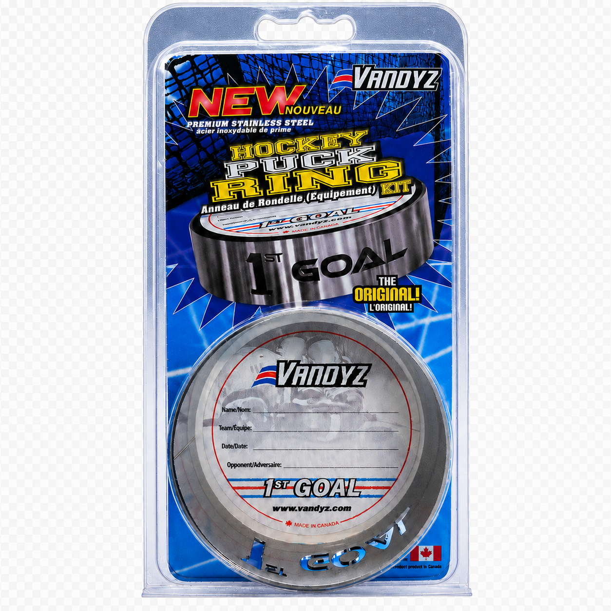 Vandyz Hockey Puck Ring Kit retail package